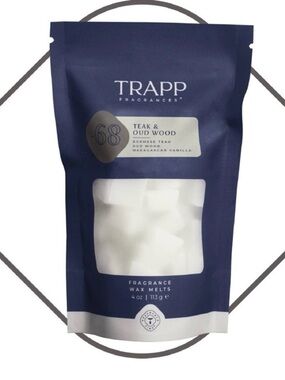 Trapp Fragrances Teak & Oud Wood No. 69 Wax Melts - Navy Blue Packaging